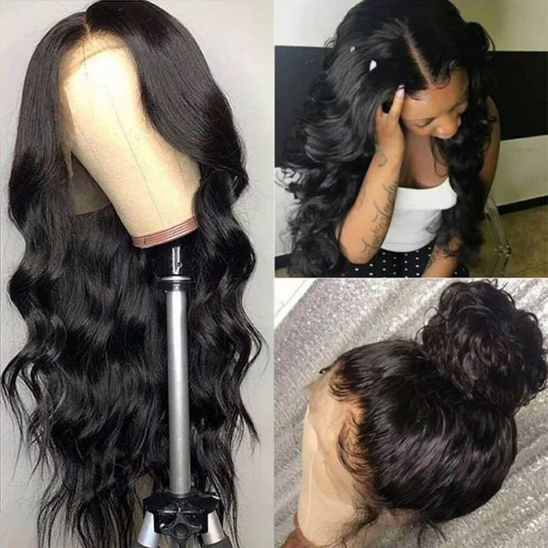 Nadula Lace Front Human Hair Wigs With Baby Hair Long Body Wave 8''-24''  Body Wave Wigs | Nadula