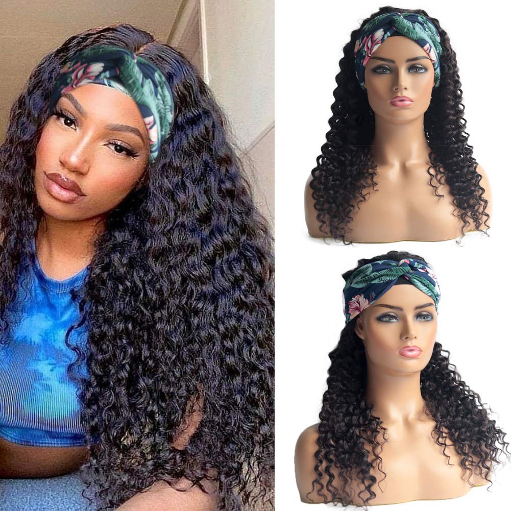 Amazon.com : Headband Wig Human Hair Curly Human Hair Wigs for Black Women  150% Density Full Thick No Plucking Deep Wave Natural Hair Wigs with 3  Headbands 14inch : Beauty &amp; Personal Care