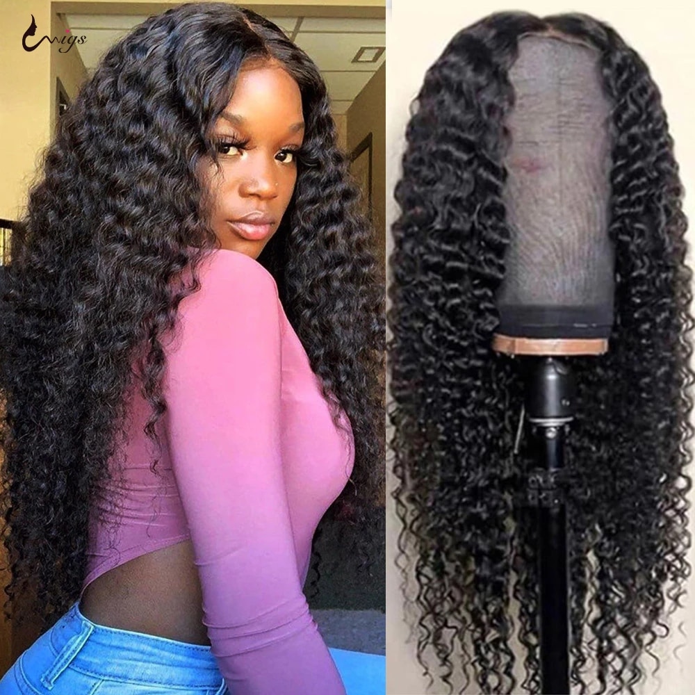 Uwigs Afro Kinky Curly Wig Human Hair Wigs for Women Human Hair Lace Front  Human Hair Wigs Curly Human Hair Wig 5x5 Closure Wig|Human Hair Lace Wigs|  - AliExpress